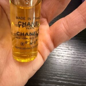 CHANEL small refill with amber liquid - Gold and Clear